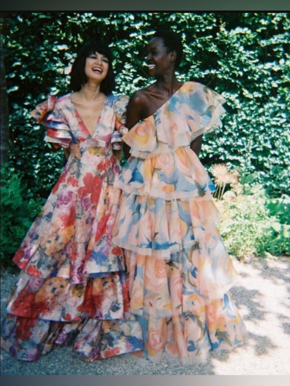 LEO LIN Paloma Printed Tiered One Shoulder Gown AU8/US4 NWT